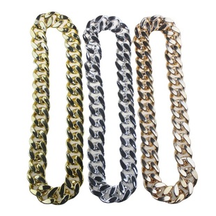 Cuban Gold Chain Necklace Amazon Cross-Border Hip-Hop Necklace Men's Nightclub Disco Large Gold Necklace