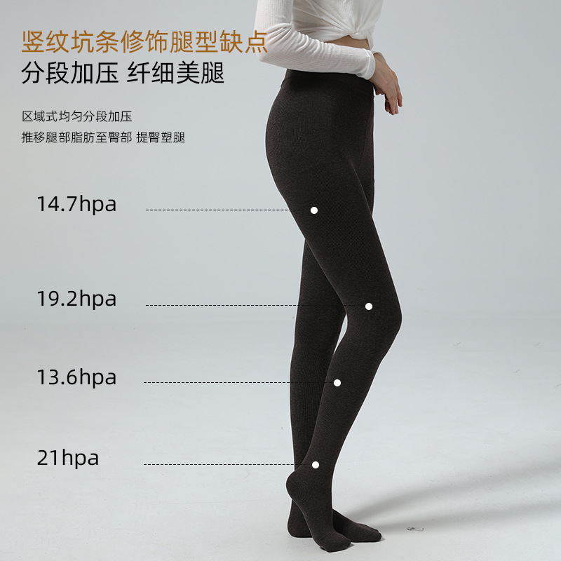 Leggings de micropresión de costillas finas, calzoncillos de cintura alta, pelusa interior, leggings cómodos para la piel, otoño y invierno