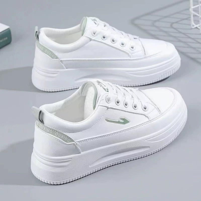 Sneakers, footwear, summer universal sports white shoes platform for leisure