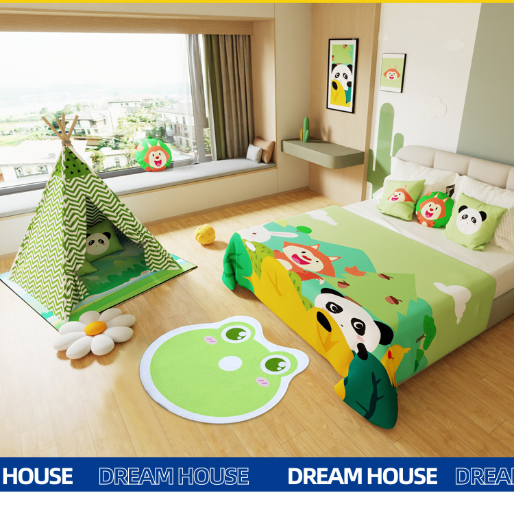 Hotel Family Room Bedroom Bedside Blanket Kidsren's Room Cartoon Special-Shaped Floor Mat Little Yellow Duck Cartoon Animal Shape Carpet