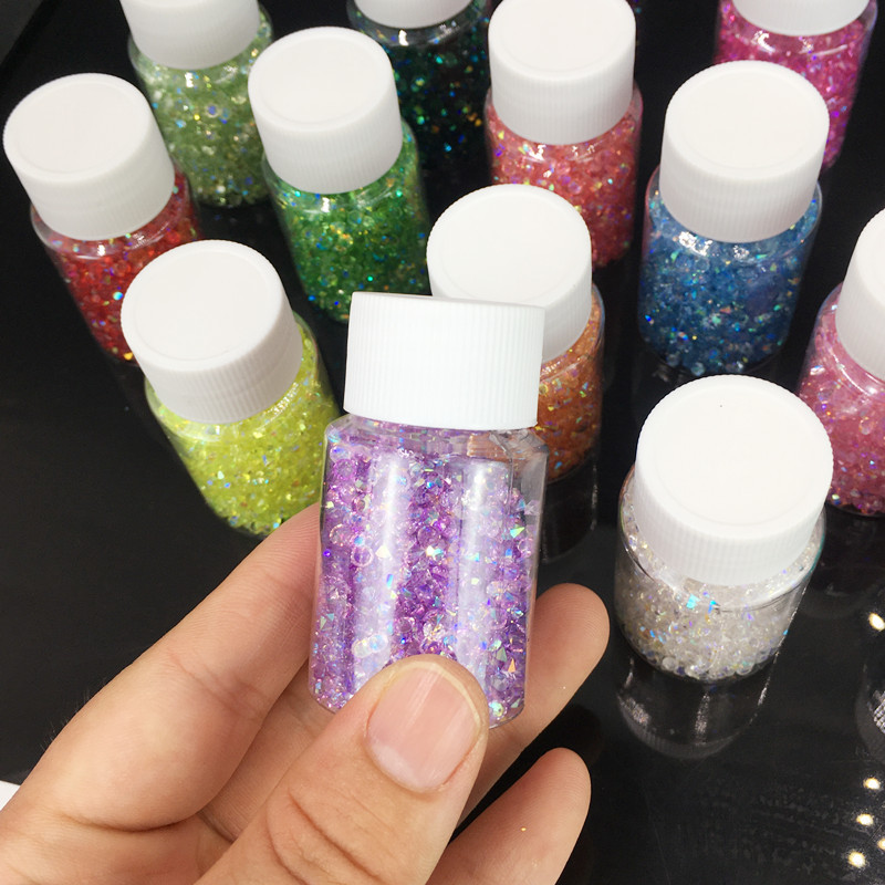 AB Color 3mm Pointed Base Iridescent Diamond DIY Waterfall Glitter Filling Set Acrylic Diamond 30ml
