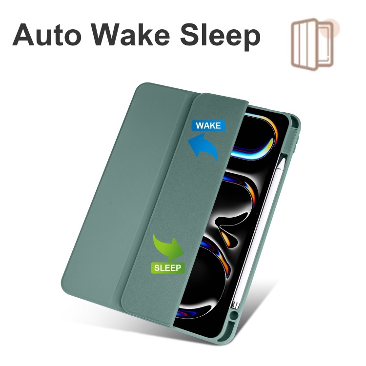 Funda para iPad Pro 11 2024 acrílico triple tableta inteligente