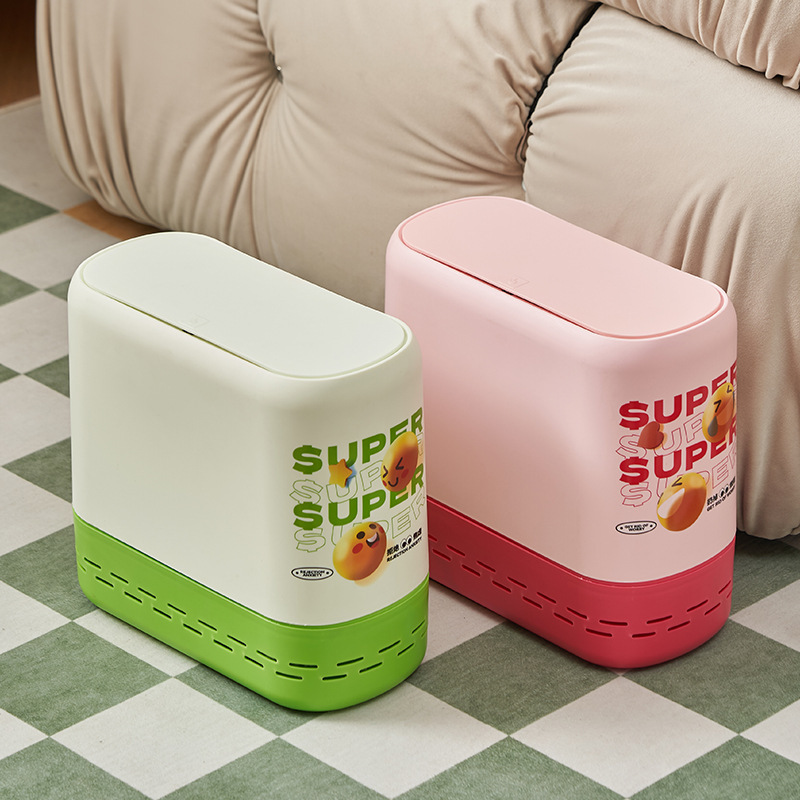 New Gap Adsorption Trash Can Double Layer with Lid Household High Color Value Living Room Bedroom Trash Basket Bathroom Trash Can New Gap Adsorption Trash Can Double Layer with Lid Household High Color Value Living Room Bedroom Trash Basket Bathroom Trash Can
