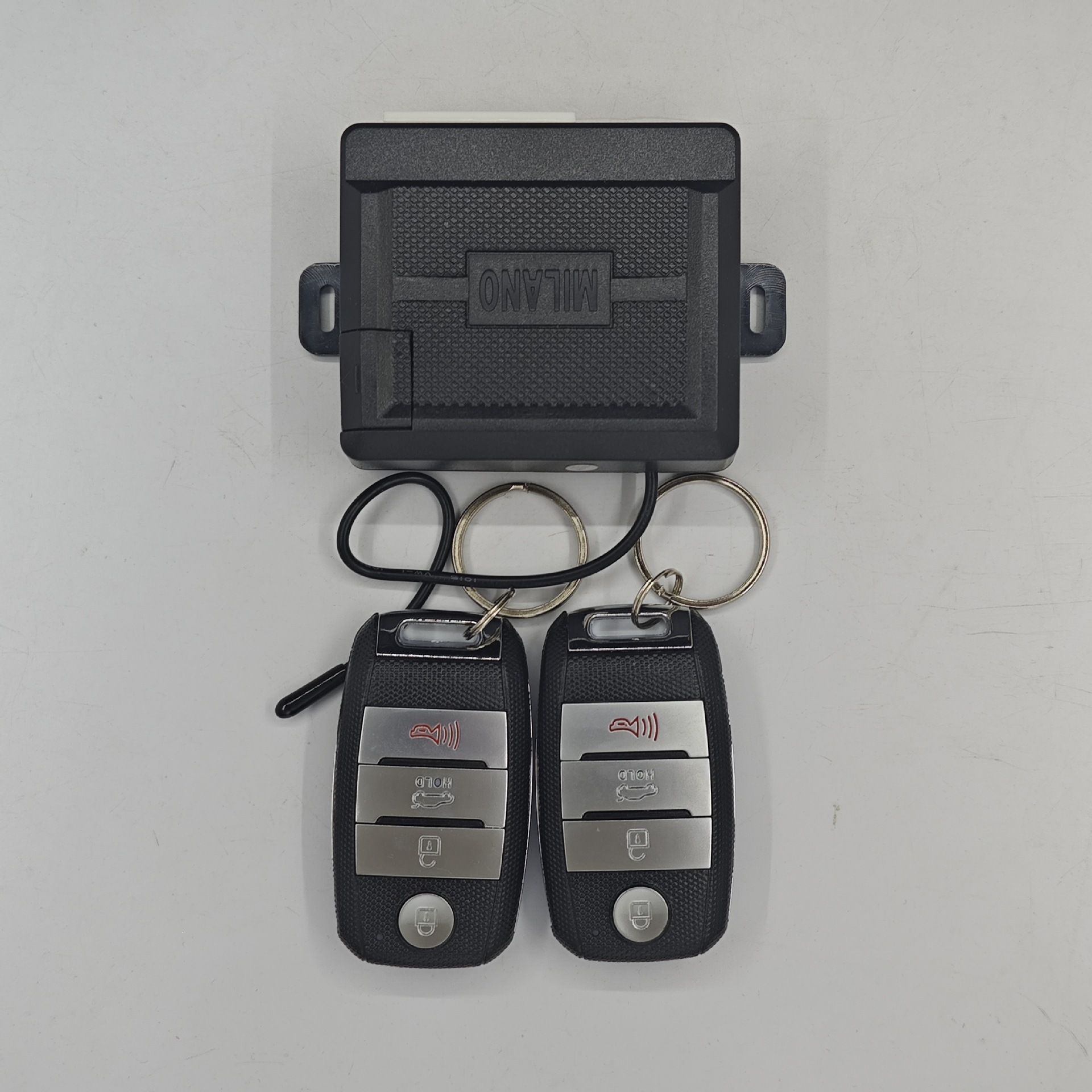 Car anti-theft device, remote control for central locking, remote control switch, keyless entry
