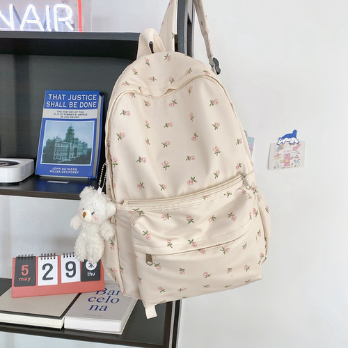 New style backpack for women Korean version bear horizontal zipper school bag casual large capacity computer backpack one piece drop shipping