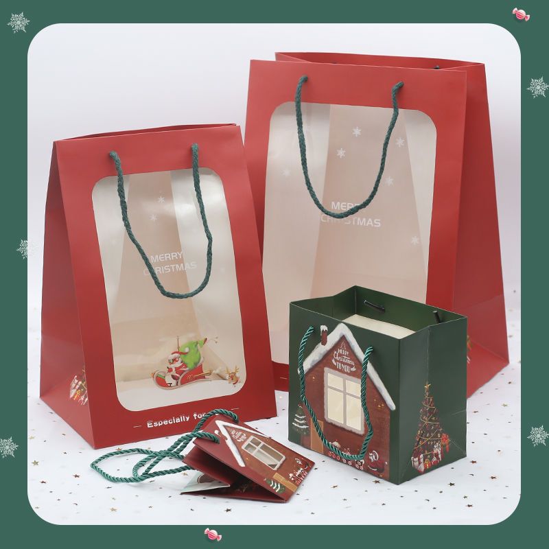 圣诞节精致手提袋装耐用高颜值节日礼袋送礼万圣平安夜创意袋子