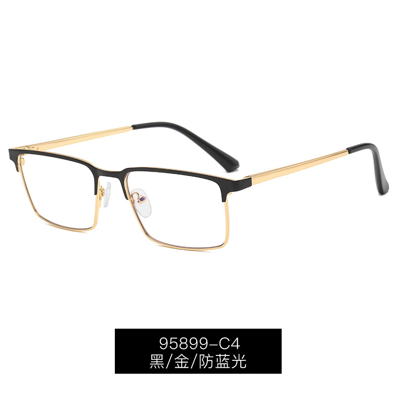 95899 de Europa y América de los nuevos hombres de negocios anti-azul espejo plano TR90 primavera espejo de la pierna de metal gafas ópticas gafas