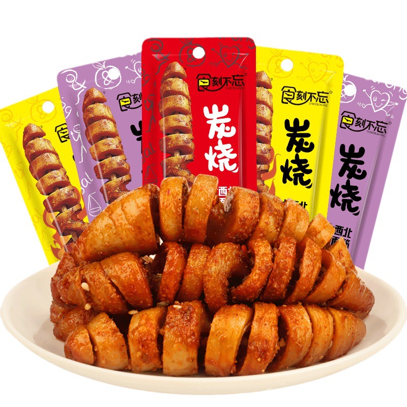 食刻不忘烤面筋麻辣休闲食品辣条面筋串即食休闲食品豆制品小零食