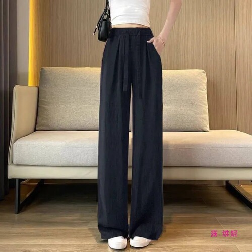 Women's Summer 2025 High-Waisted Sheer Leggings with a Relaxed and Slouchy Vibe, Loose and Flowy with a Tidal Effect