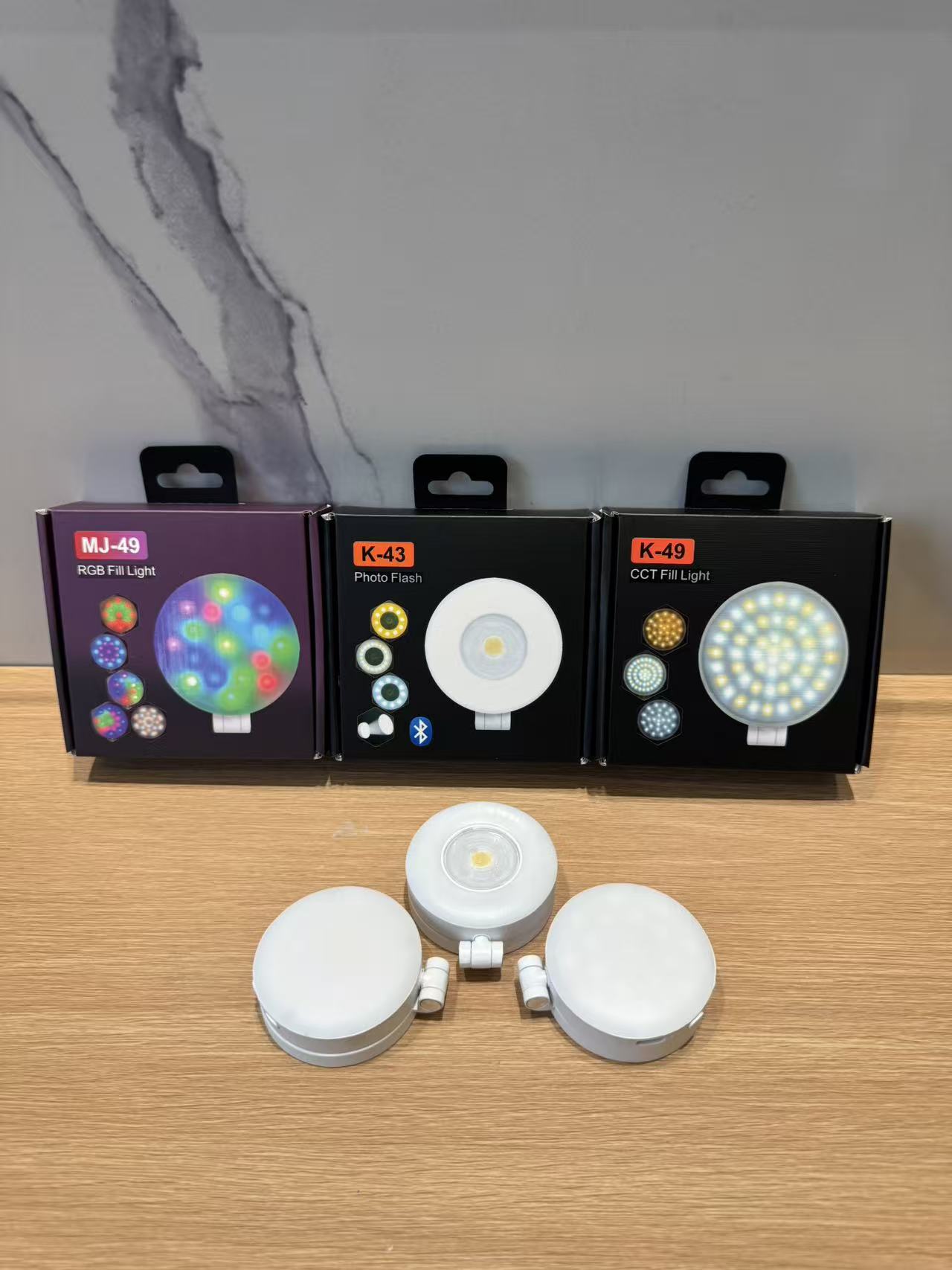 Transfronterizo nuevo mini teléfono móvil de absorción magnética al aire libre ajustable lámpara de bolsillo tricolor fotos de belleza lámpara de iluminación