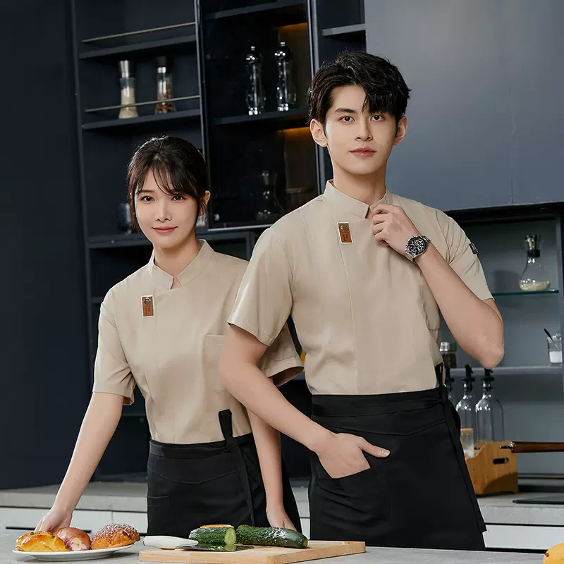 夏季防水厨师工作服定制餐饮酒店西餐厅后厨厨师服装烘焙蛋糕工衣