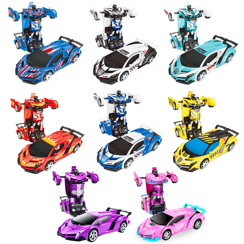 ワンクリックリモコン変形カーレーシングモデルパトカースパイダーマンアイアンマン子供用リモートコントロールカースポーツカー男の子のおもちゃ|undefined