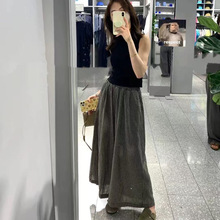 韩系条纹裤！十三行R*S家时尚百搭显瘦撞色设计阔腿休闲裤女
