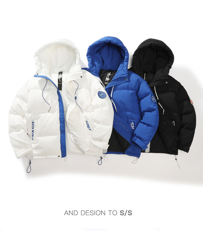 Piumino d'anatra bianco da uomo, nuovo, spesso e caldo, giacca invernale alla moda, corta_voghion.com