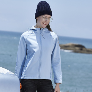 2025 Autumn and Winter Couple's Softshell Jacket Men's Fleece-Lined Waterproof Windproof Mountaineering Jacket Windproof Hooded Single-Layer Jacket Women's