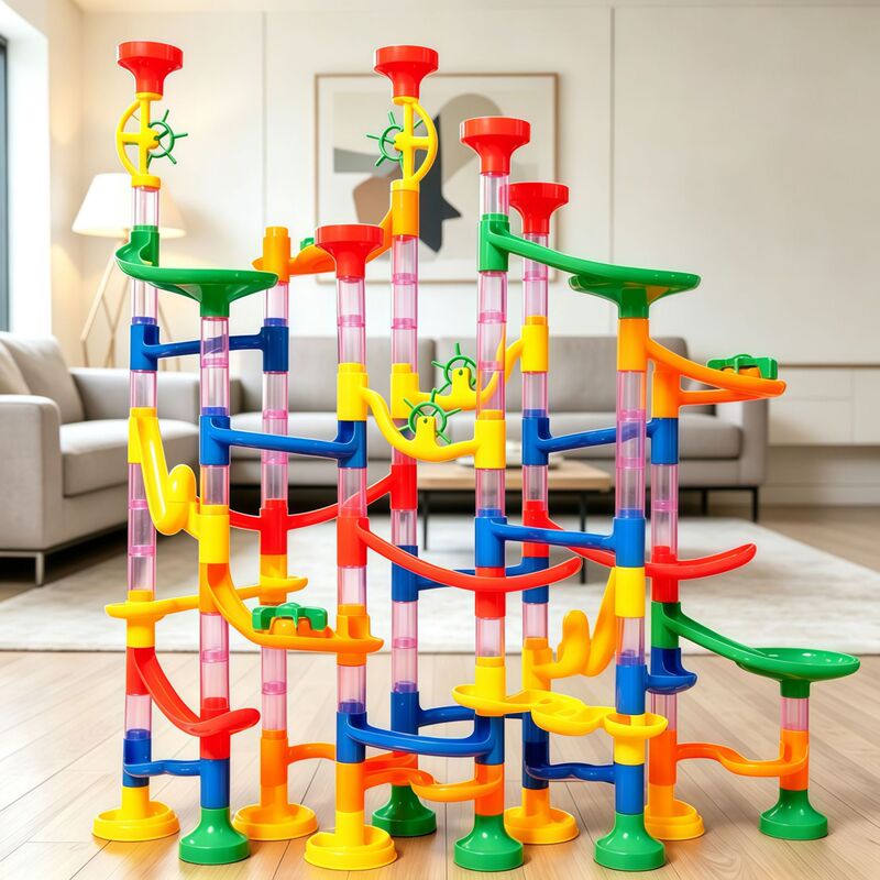 Orbital ball cross-border slide three-dimensional plastic stitching building blocks rotating slide maze Amazon children's toys Orbital ball cross-border slide three-dimensional plastic stitching building blocks rotating slide maze Amazon children's toys