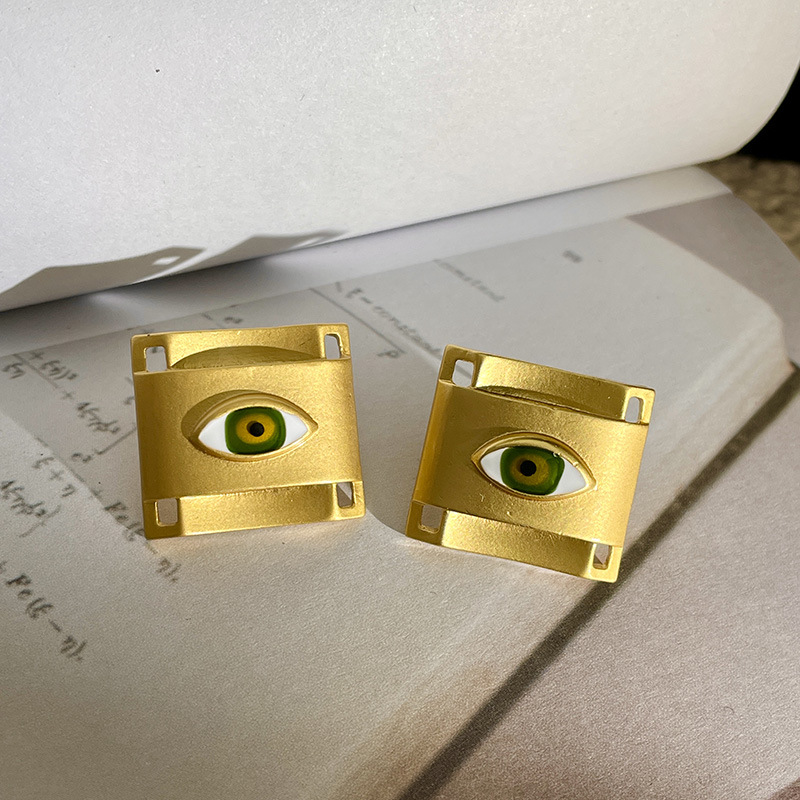 20g Weight Earrings, Necklace Classification 1 Piece, 1 Pair Quantity Street Occasion Alloy Material Eye Pattern Unisex Gender Plating Design Hip-Hop, Punk Style Hip-Hop Punk Eye Alloy Plating Unisex Earrings Necklace 7