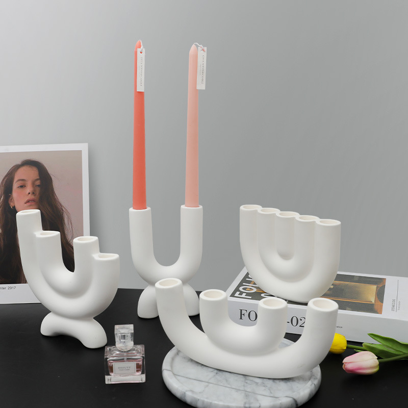 European simple creative ceramic candle holder Nordic home dining…