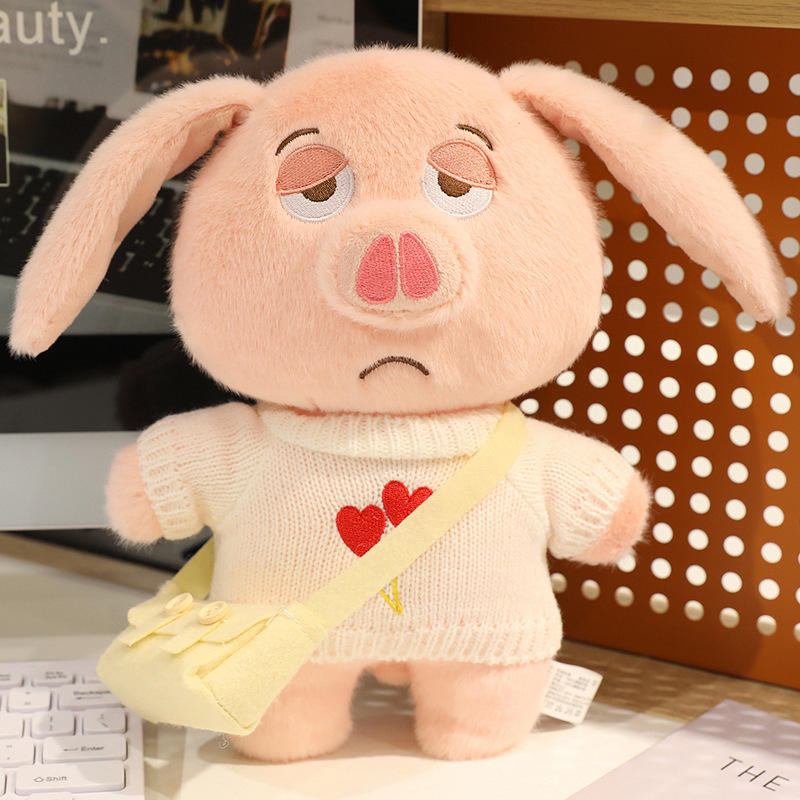Transformado en una muñeca de montura de cerdo volador, linda muñeca, orejas plegables, regalo de vacaciones complicado de alto valor