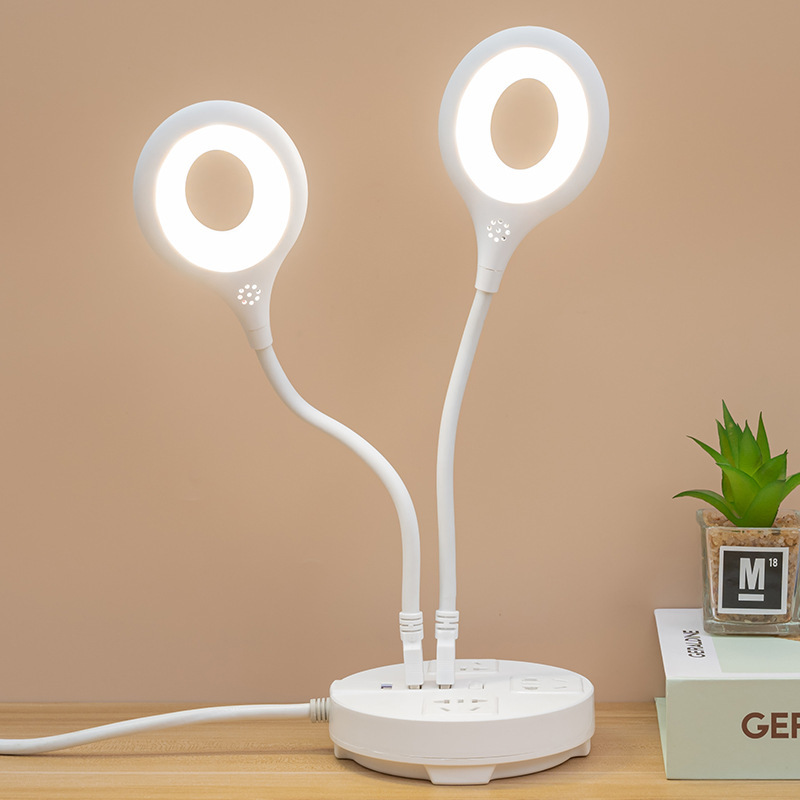 Regalo sin lámpara de escritorio de ojos LED parpadeante transfronteriza atenuación USB curva lámpara de escritorio lámpara de dormitorio