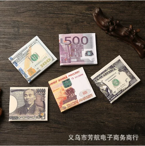 Creative Wallet Men's Cross-border US Dollar Printing Coin Pattern Canvas Short Wallet Card Bag in stock Can Be Set