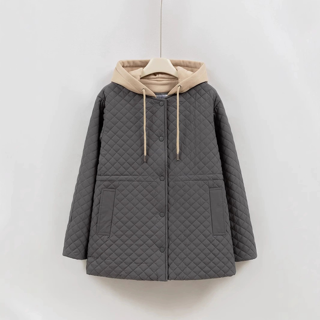 Зимняя модная легкая и тонкая пуховик с капюшоном, городской стиль, slim fit