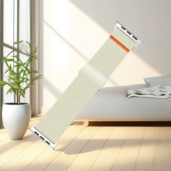 Starlight White [orange stitching + SJ internal magnet]