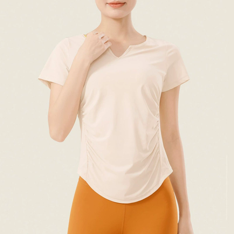 Новая Спортивная футболка женская похудение Фитнес Спортивный Топ тренировочный бег с коротким рукавом быстросохнущая одежда для йоги Блузка Лето