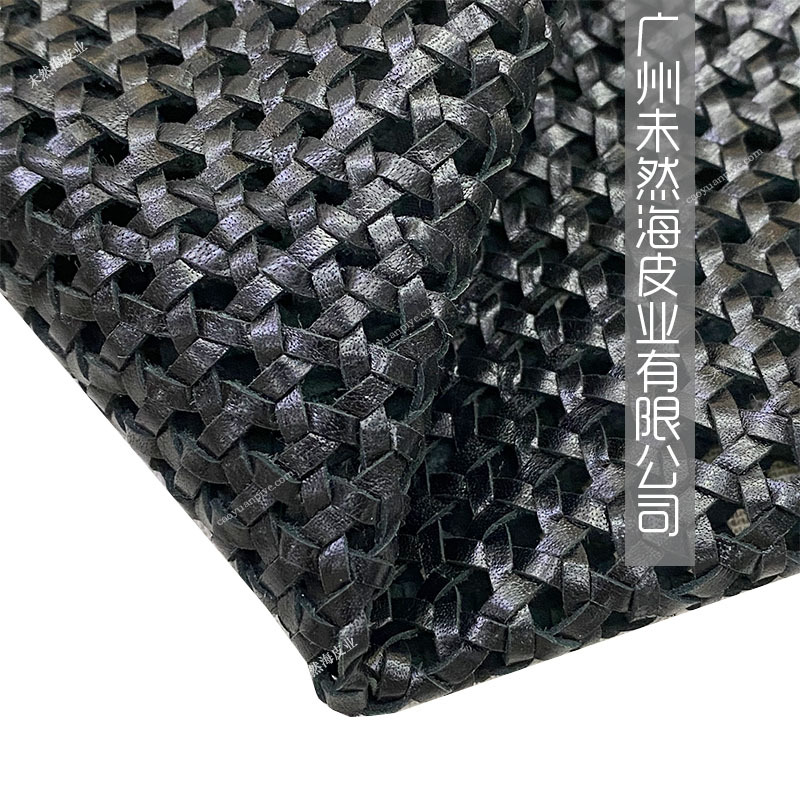 镂空手工编织牛皮屏风柜门鞋包用时尚高端面料