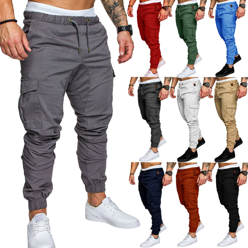 New Cross-Border Foreign Trade Style Workwear Multi-Pocket Long Pants for Men, Woven Fabric Casual Pants, Jogger Pants for Men, Year-Round Large Inventory New Cross-Border Foreign Trade Style Workwear Multi-Pocket Long Pants for Men, Woven Fabric Casual Pants, Jogger Pants for Men, Year-Round Large Inventory