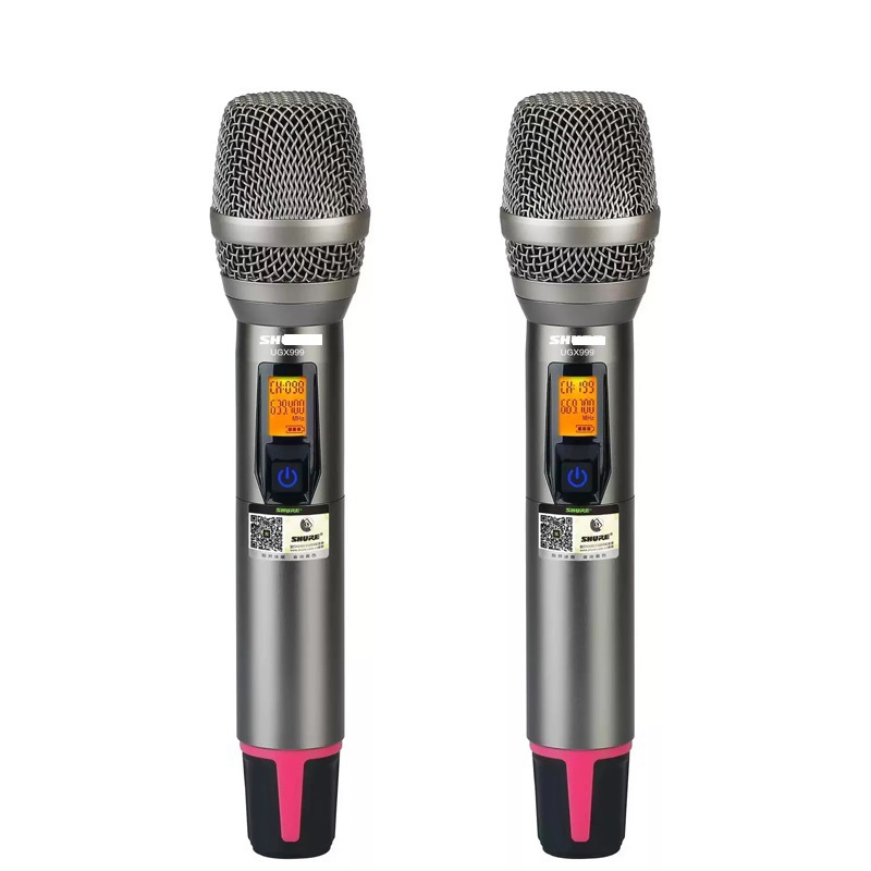 UGX999 휴대용 무선 마이크 한 드래그 두 K 노래 무대 공연 회의 성능 전문 다기능 마이크