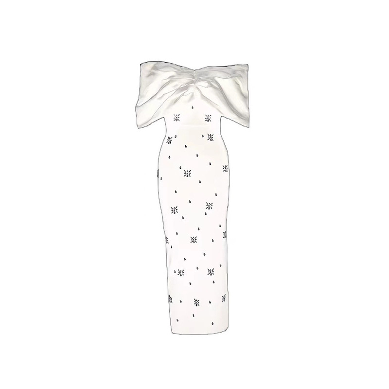 Cross-Border Sexy Design One-Shoulder Slim-Fitting Diamond-Embellished Sleeveless Long Party Dress for Christmas Banquet Evening Dress Cross-Border Sexy Design One-Shoulder Slim-Fitting Diamond-Embellished Sleeveless Long Party Dress for Christmas Banquet Evening Dress