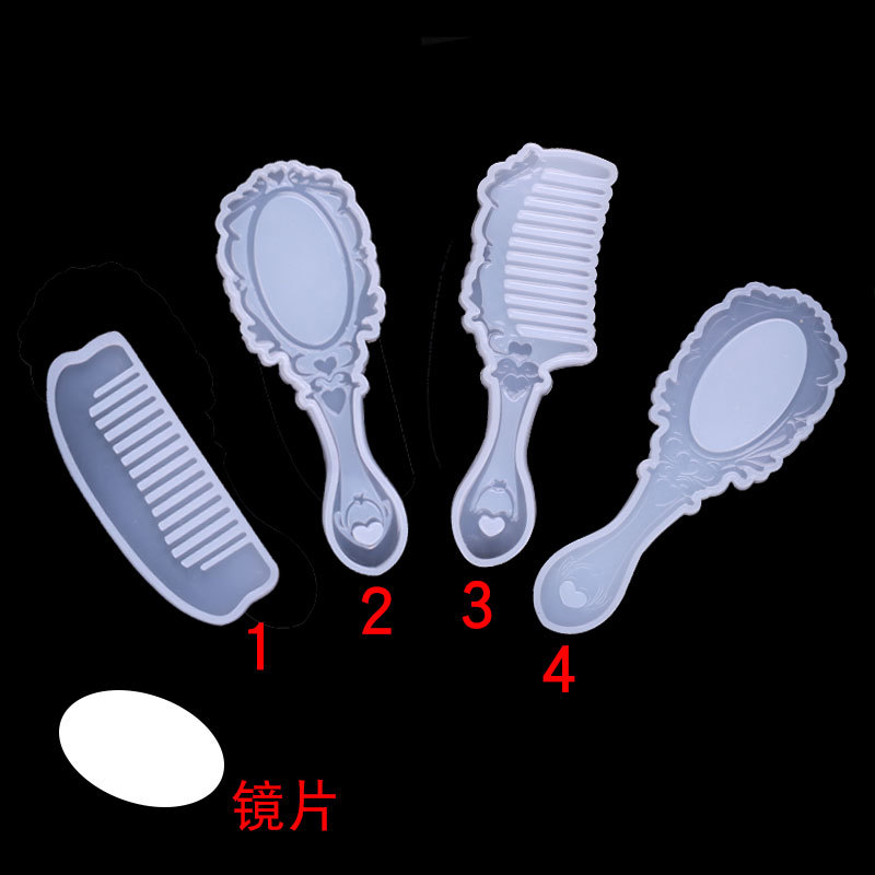 4镜面大小梳子镜面滴胶模具手工DIY水晶滴胶UV硅饰品装饰胶模具