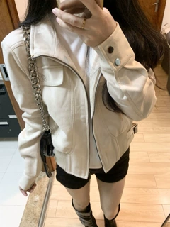 修身机车复古小个子洋气2026巨美式夹克新款仿春好看麂皮绒外套女
