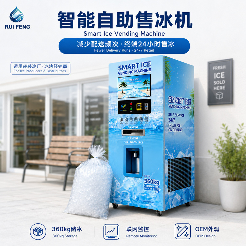 Cross-border export 24-hour ice vending machine, self-service, scan code, card payment, and change dispensing, unmanned commercial ice vending machine Cross-border export 24-hour ice vending machine, self-service, scan code, card payment, and change dispensing, unmanned commercial ice vending machine