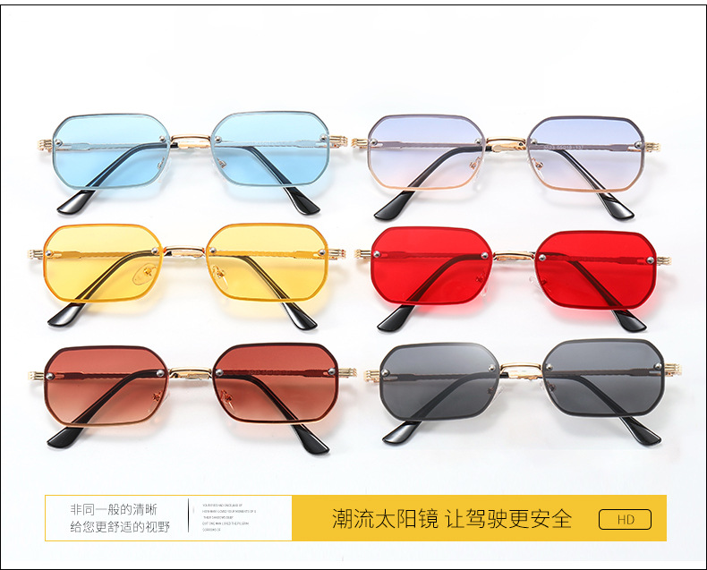 50g Weight UV400 Protection Lens Material Outdoor Occasion Synthetics, Alloy Material Gradient Color, Solid Color Pattern Women'S, Men'S, Unisex Gender Fashion Style Grey, Red, Blue, Gold, Yellow Color Fashion Gradient Color Solid Color UV400 Protection Women's Sunglasses
