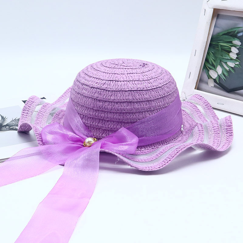 긴 리본 활 보라색