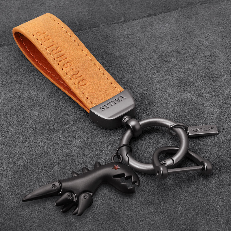 다크 브라운 스웨이드 + 검은 작은 공룡 [D 버클 보내기]]