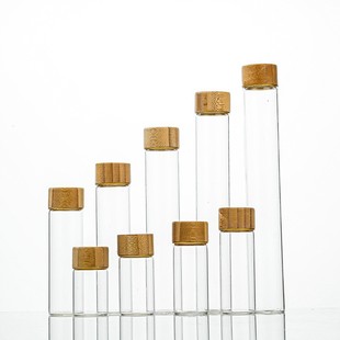 30 Bamboo Lid Glass Bottles, Screw-Sealed Sample Bottles, Sub-Bottles, Tea Cans, Packaged Health Care Products, Traditional Chinese Medicine Cans, Controlled Bottles