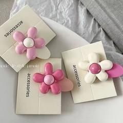 韓国版のファッションのかわいいピンクの小さい大衆の花のヘアピンの前髪の前髪の額の砕いた髪のクリップのカードのアクセサリーの髪飾り
