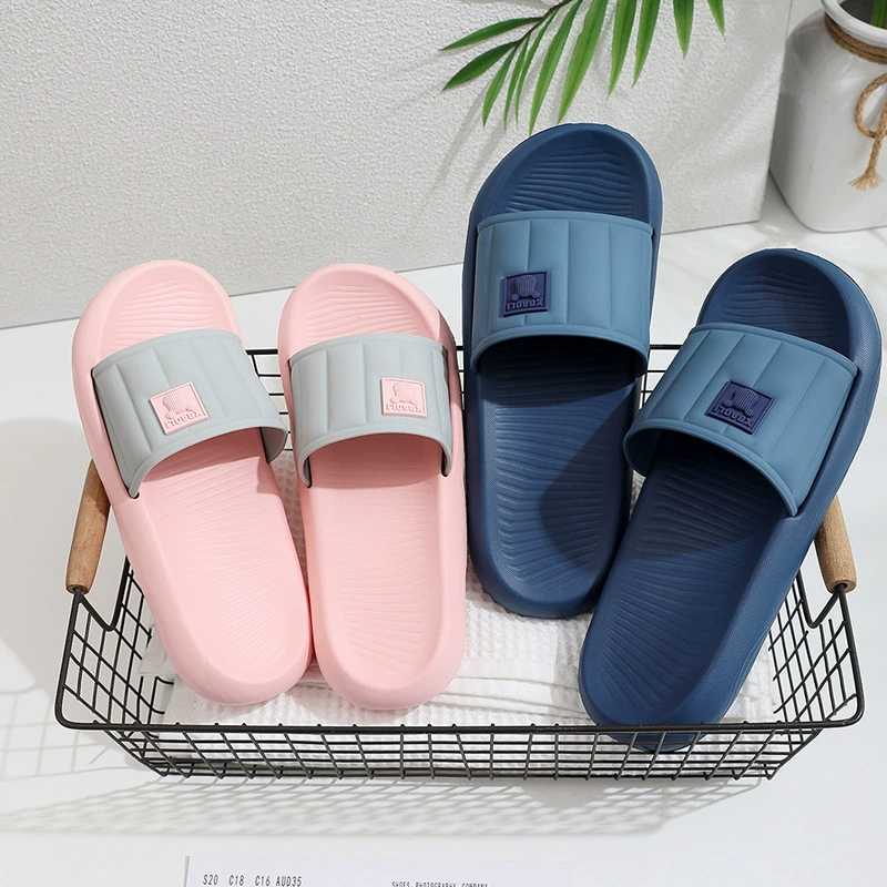 Женские домашние и уличные тапочки, летние мягкие эластичные тапочки для пар, Нескользящие тапочки для ванной комнаты без запаха, мужские тапочки больших размеров