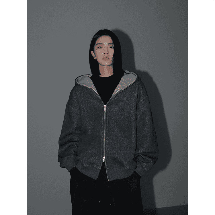 早秋重磅拼色开衫卫衣男女同款连帽宽松休闲外套百搭运动情侣长袖|undefined