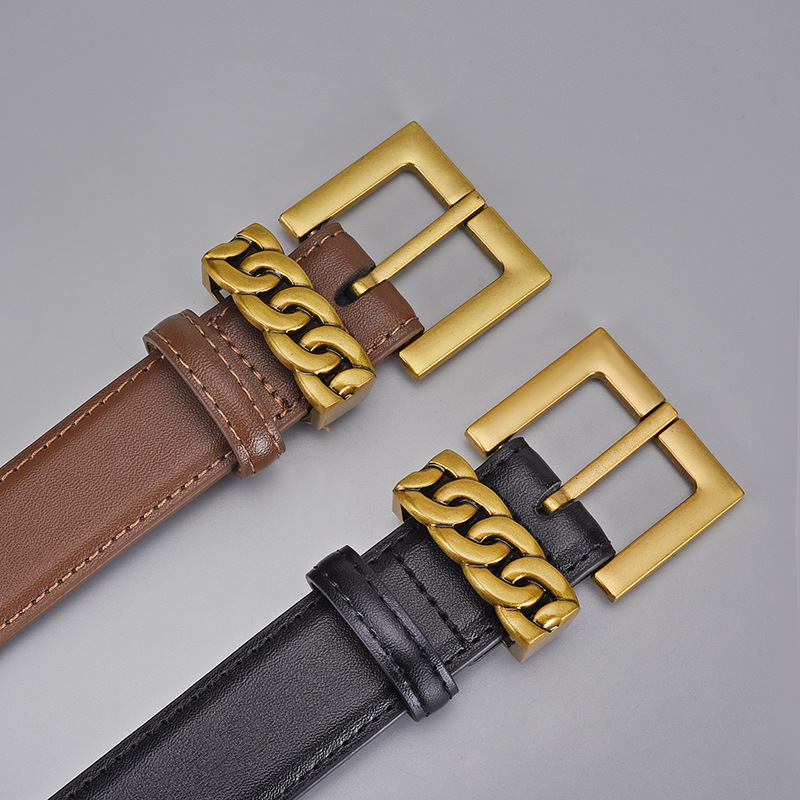 New Leather Women's Belt Women's Alloy Fried Dough Twists Buckle Versatile Belt With Suit Jeans Casual Belt_voghion.com