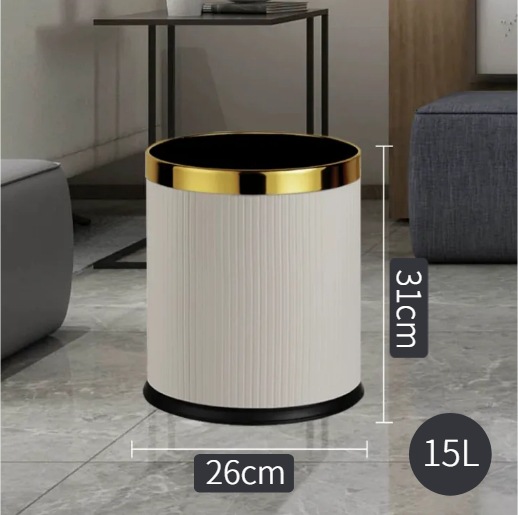 Anillo de oro-15L doble raya italiana blanca