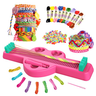 Factory Outlet Hand Rope Knitter Toy 2 in 1 Hand Rope DIY Children Educational Woven Bracelet Toy suit