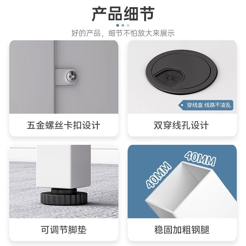 Mesa de oficina simple mesa de oficina moderna mesa de personal de oficina simple mesa de computadora mesa de trabajo con gabinete mesa de esquina
