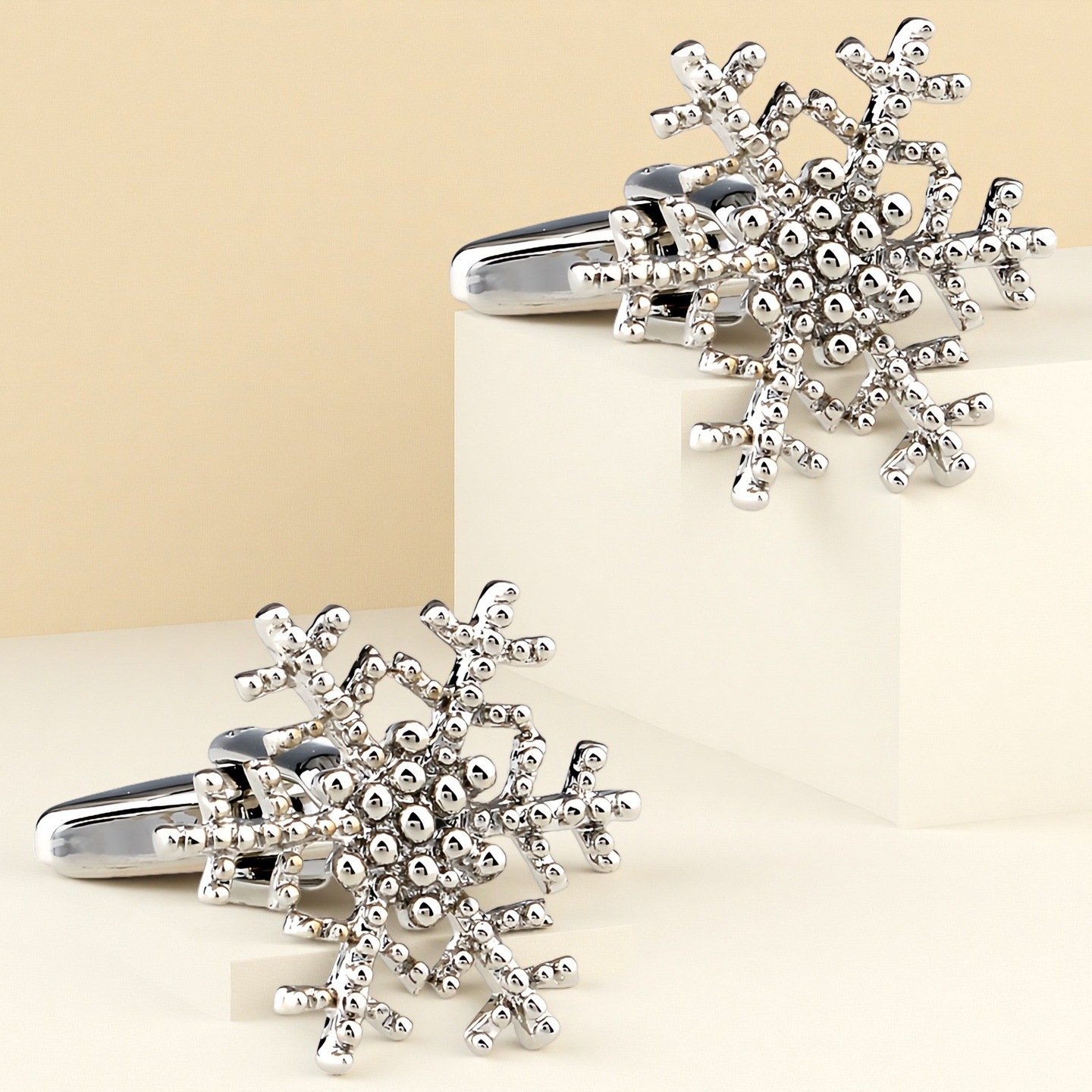 New Christmas Gift Snowflake High-Quality French Cufflinks Men's Cuff Pins Tzg01917