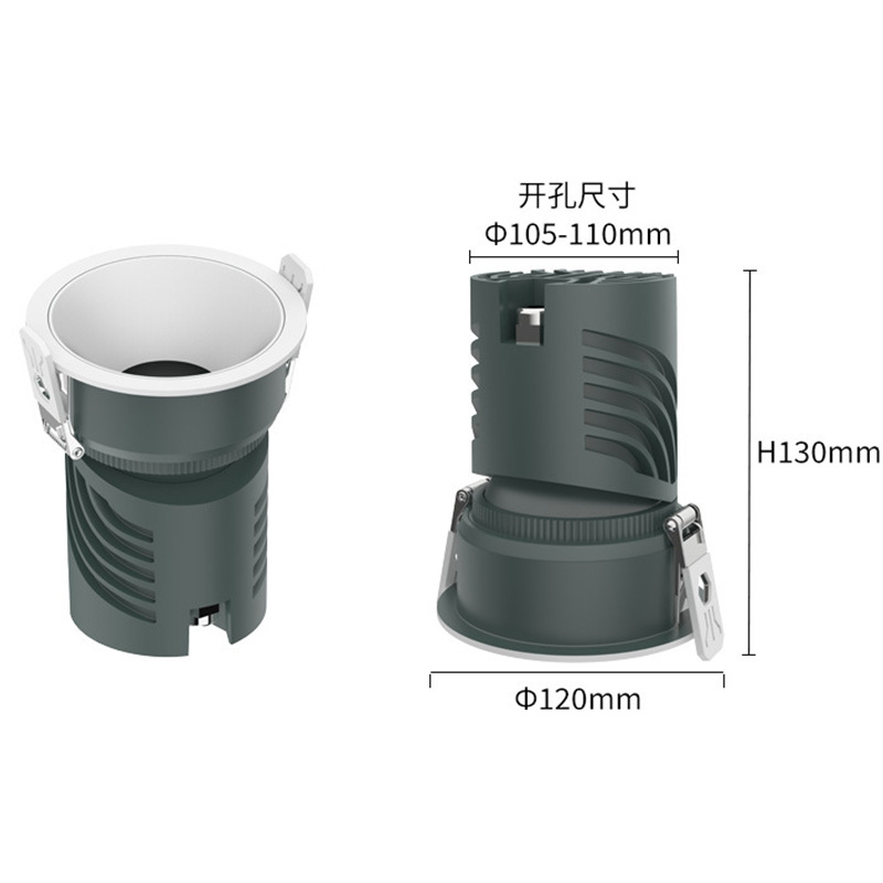 Anti-deslumbrante LED de alta potencia downlight sala de estar dormitorio borde estrecho sin lámpara principal de la colina de la nueva lámpara de punto