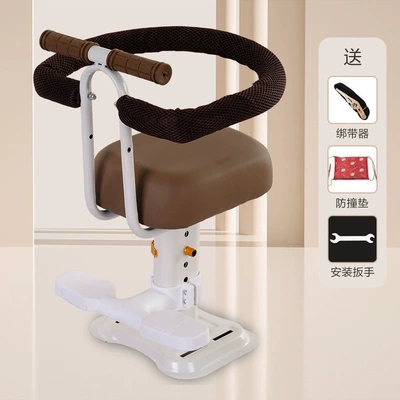 Other vehicle seats, electric vehicle front-mounted child seat - 918-adjustable-brown-square-board-handrail-footrest-restraint-device