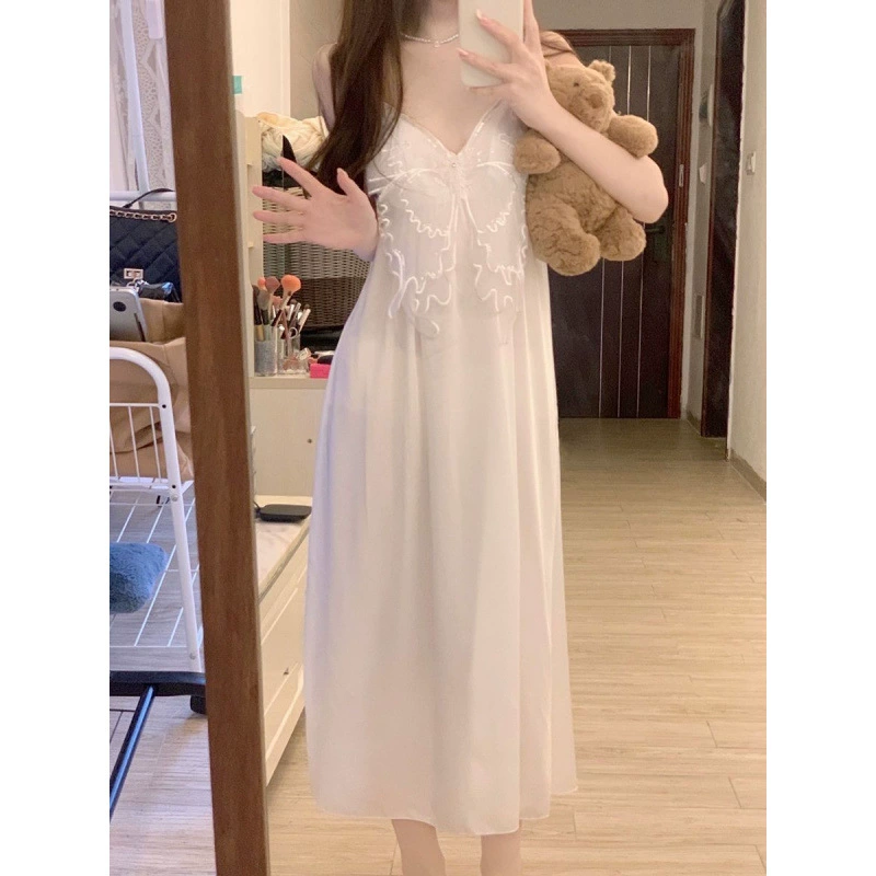 Sexy pijama, skirt, summer lace top with cups with bow, lifting effect